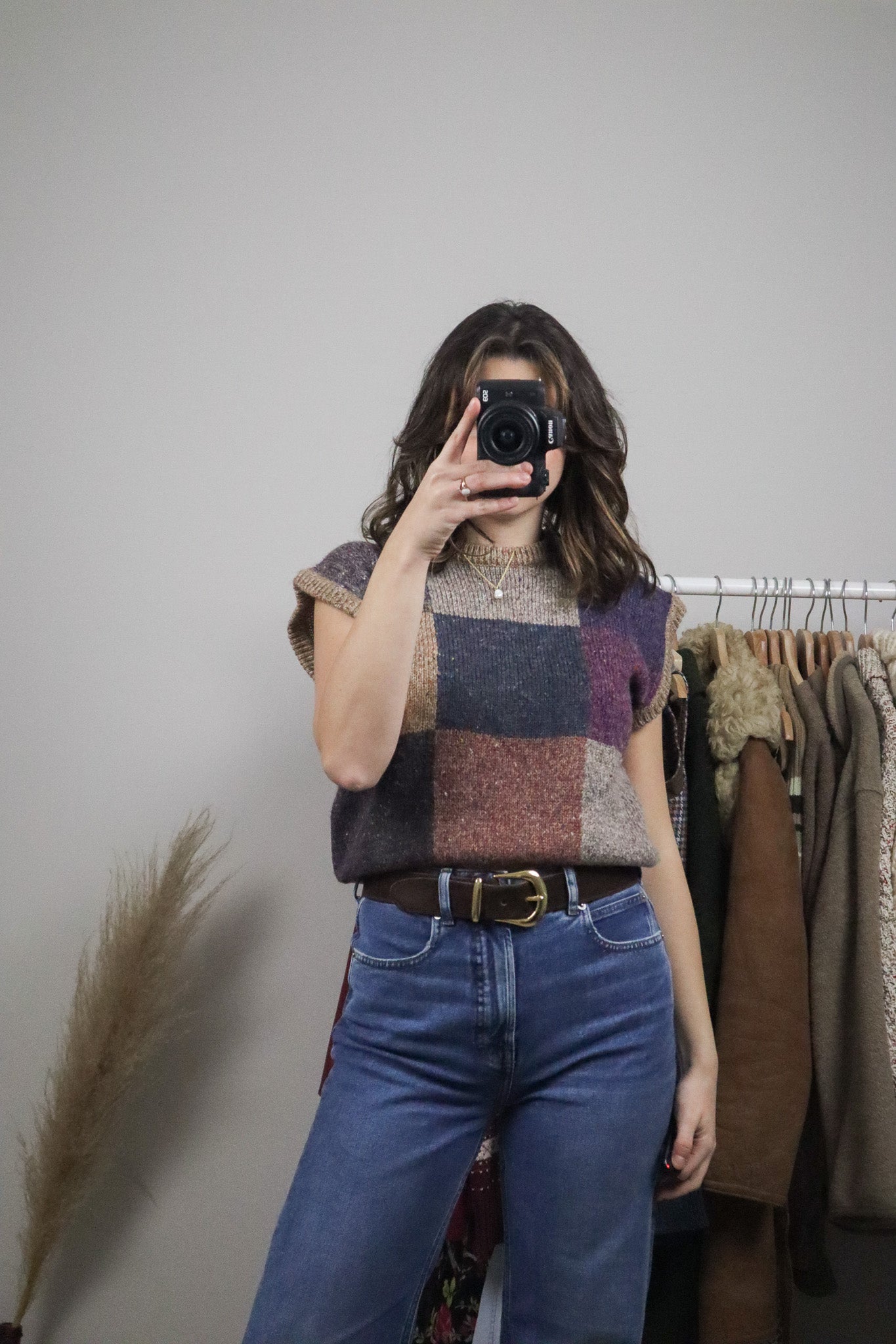 Made in Korea x Vintage x Wool Blend Checkered Vest (8/10)