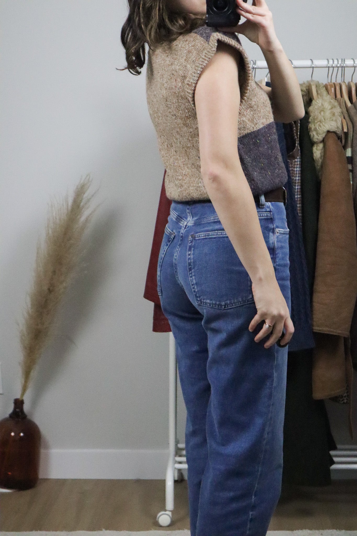 Made in Korea x Vintage x Wool Blend Checkered Vest (8/10)