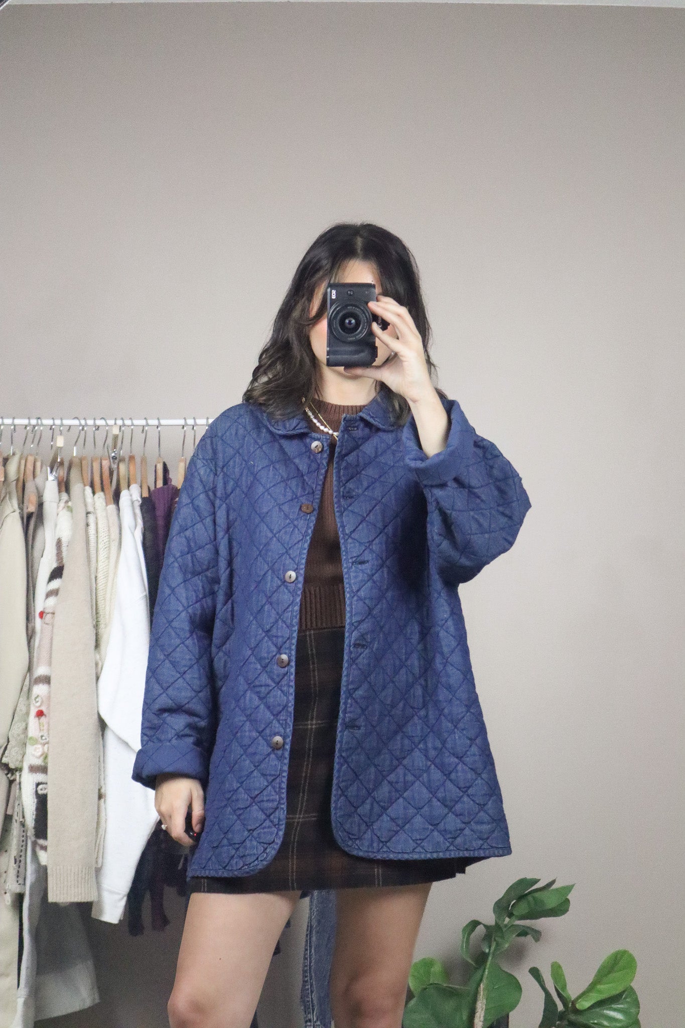 Vintage x Quilted Collared Jacket (L/XL)