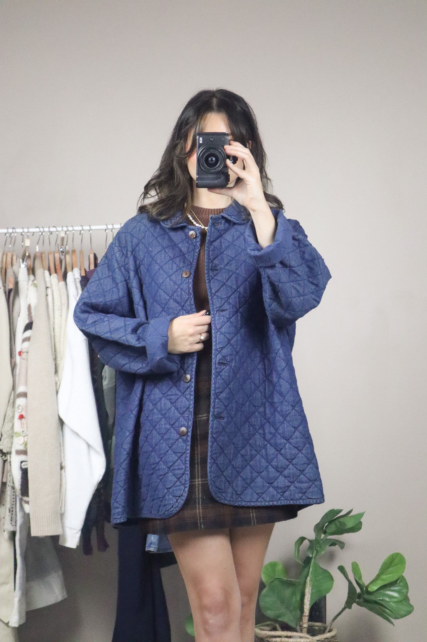 Vintage x Quilted Collared Jacket (L/XL)