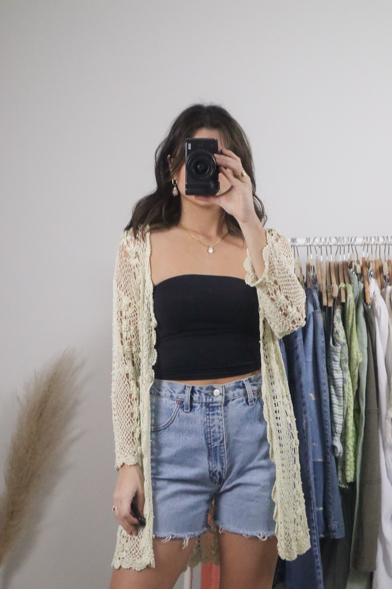 Vintage x Crochet Beaded Cardigan (M/L)