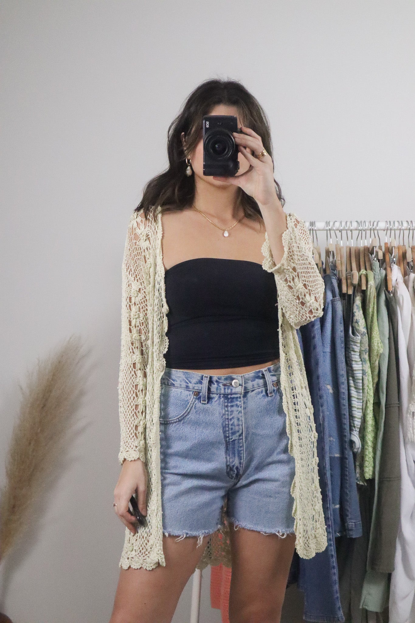 Vintage x Crochet Beaded Cardigan (M/L)