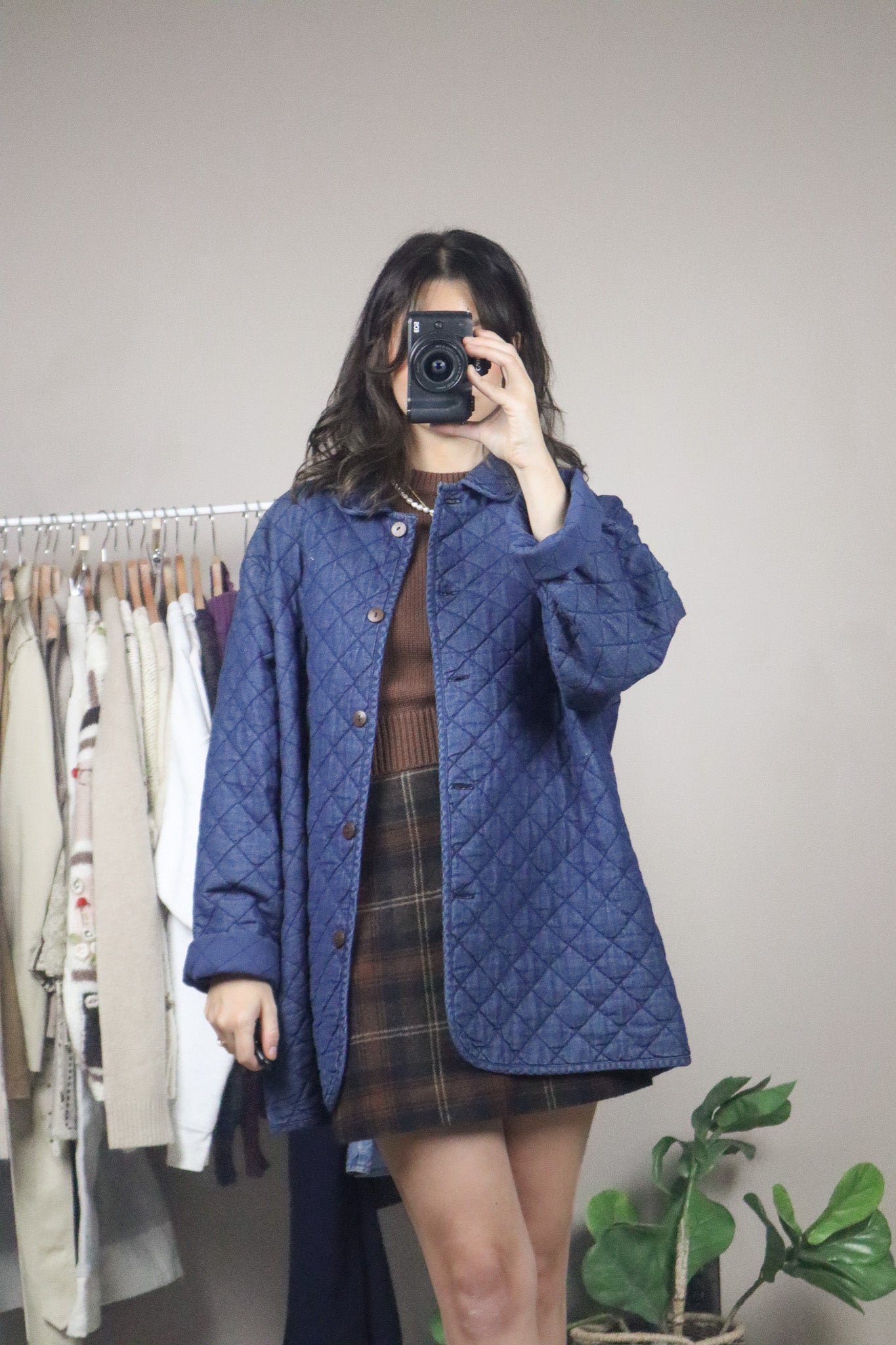 Vintage x Quilted Collared Jacket (L/XL)