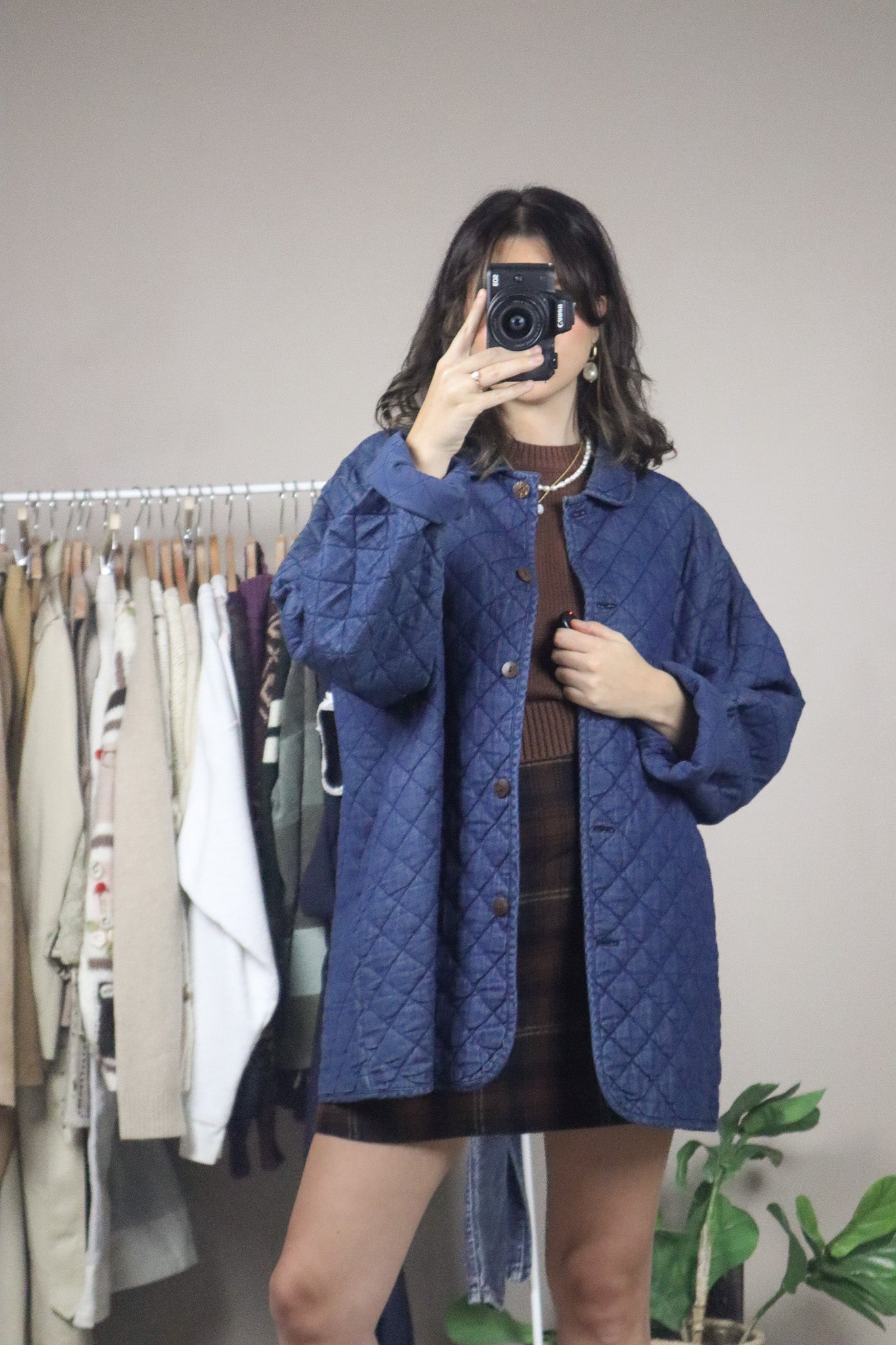 Vintage x Quilted Collared Jacket (L/XL)