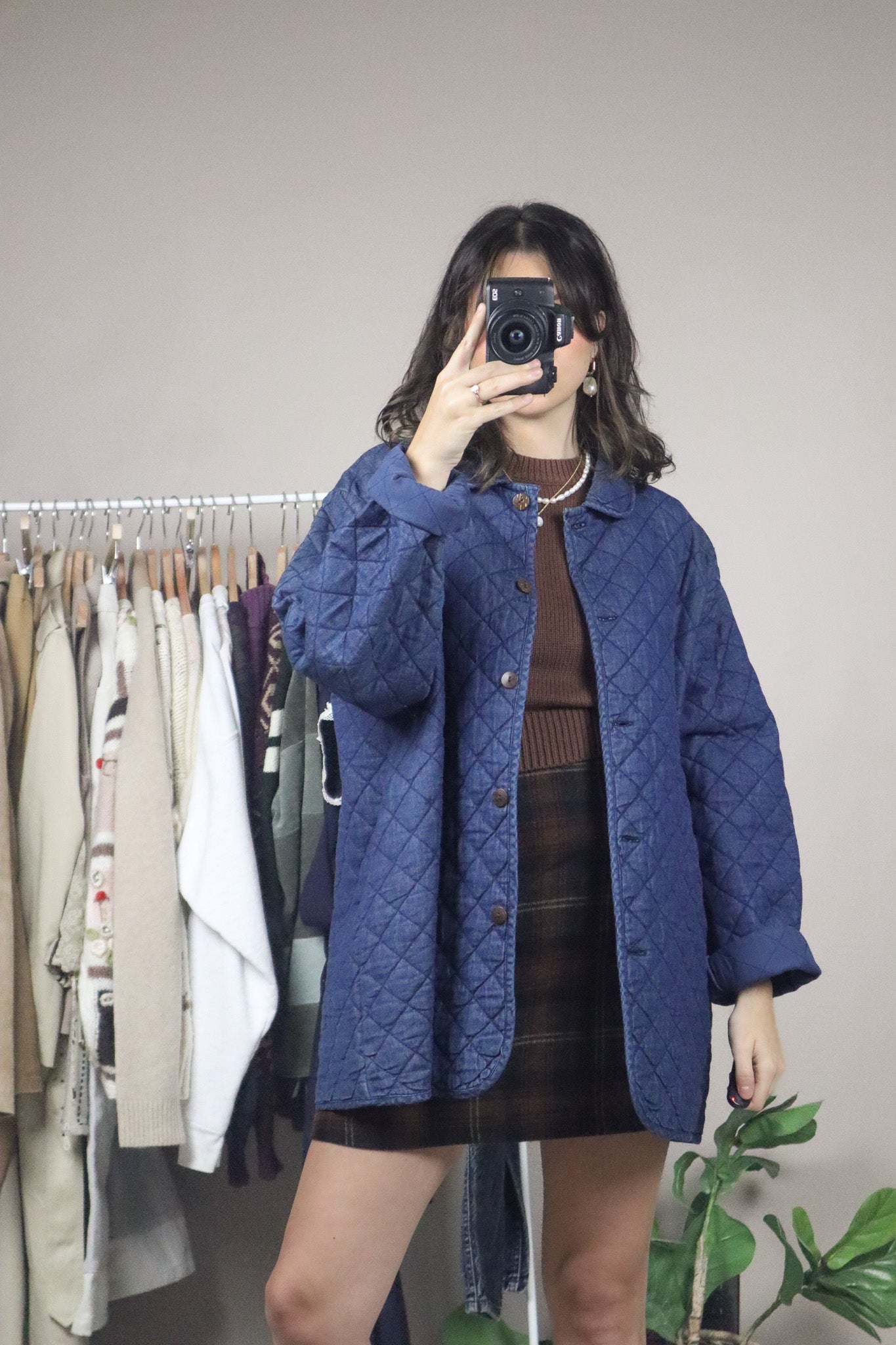 Vintage x Quilted Collared Jacket (L/XL)