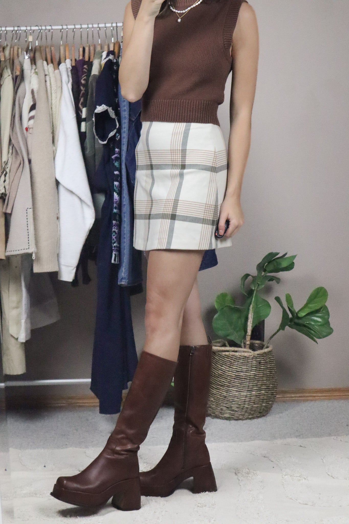 Wilfred x Plaid Mini Skirt (4)