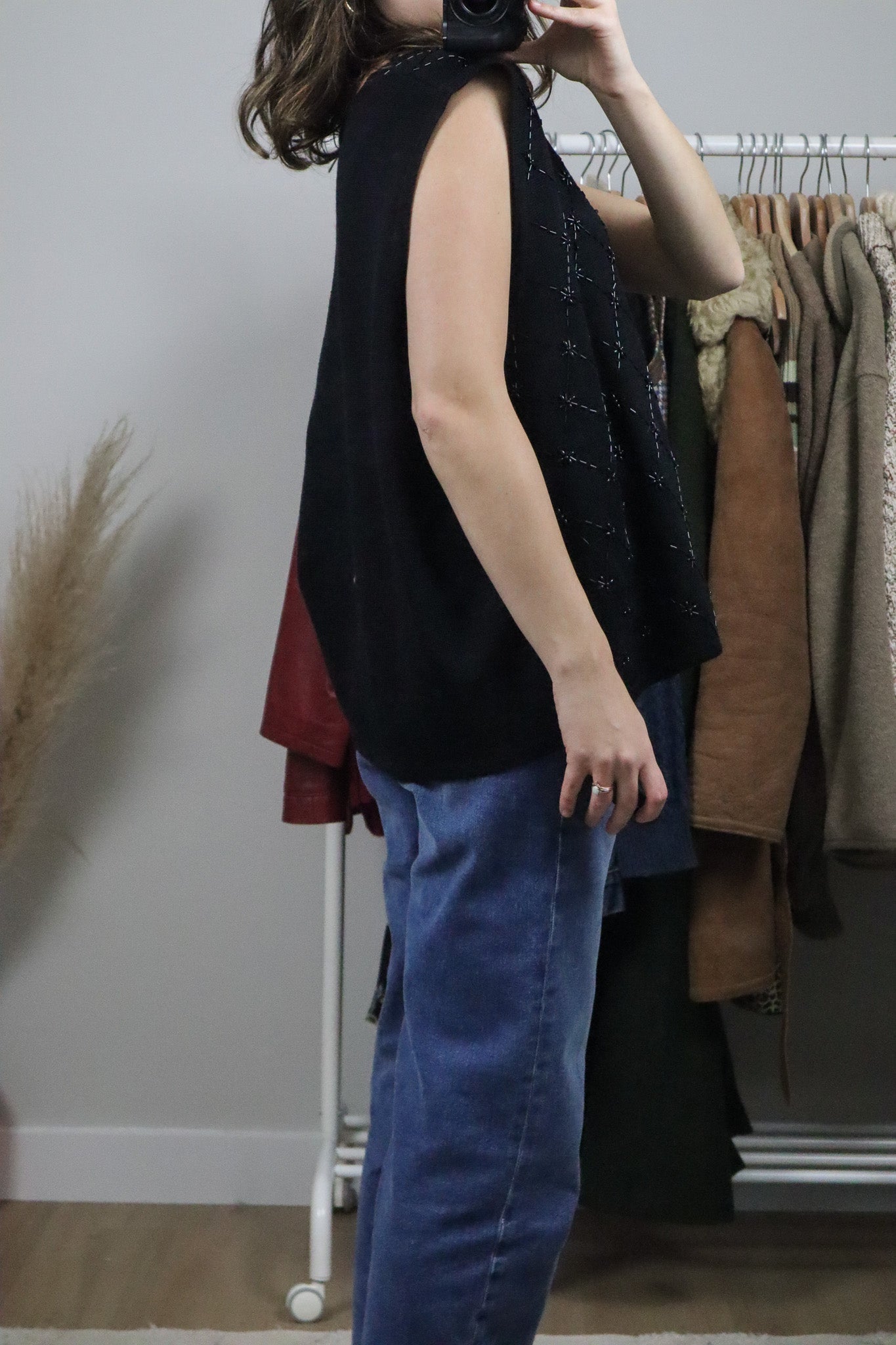 Vintage x Wool Blend Beaded Vest (XL/XXL)