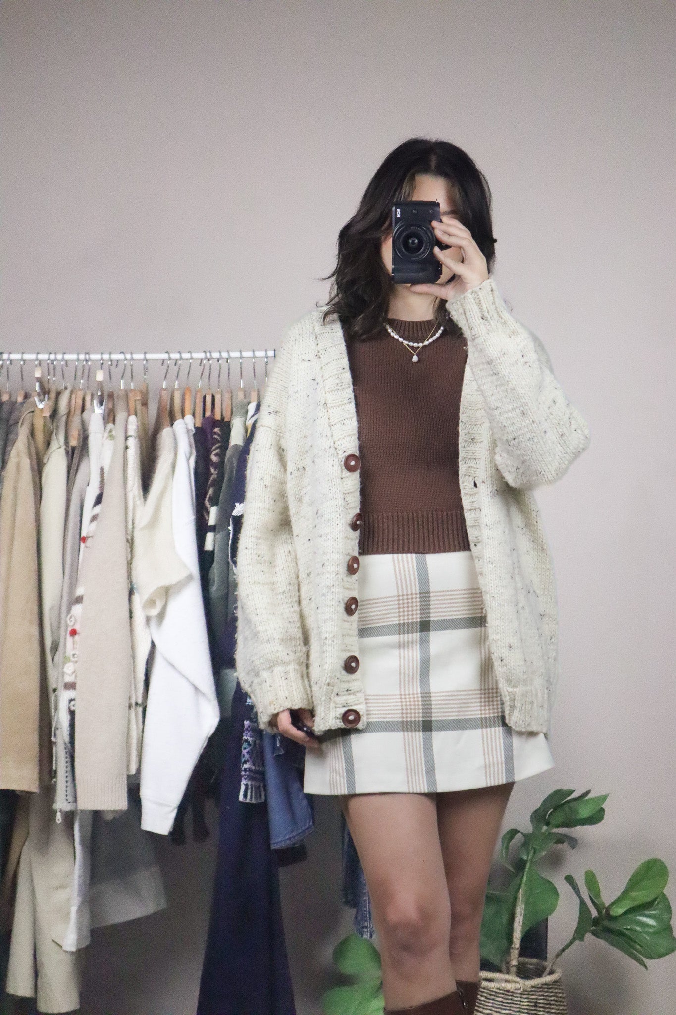 Hand Knit x Speckled Cardigan (M/L)
