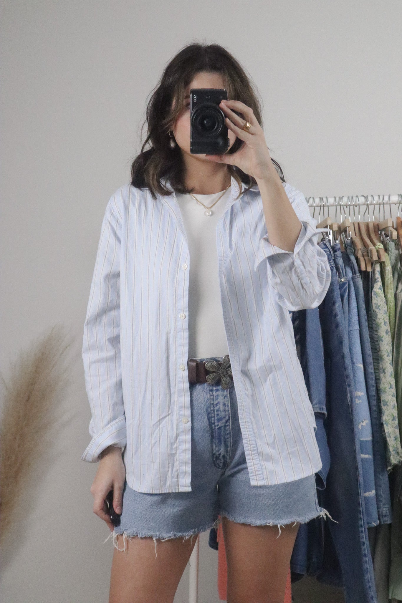 CHAPS x Cotton Striped Button Down (XS-M)
