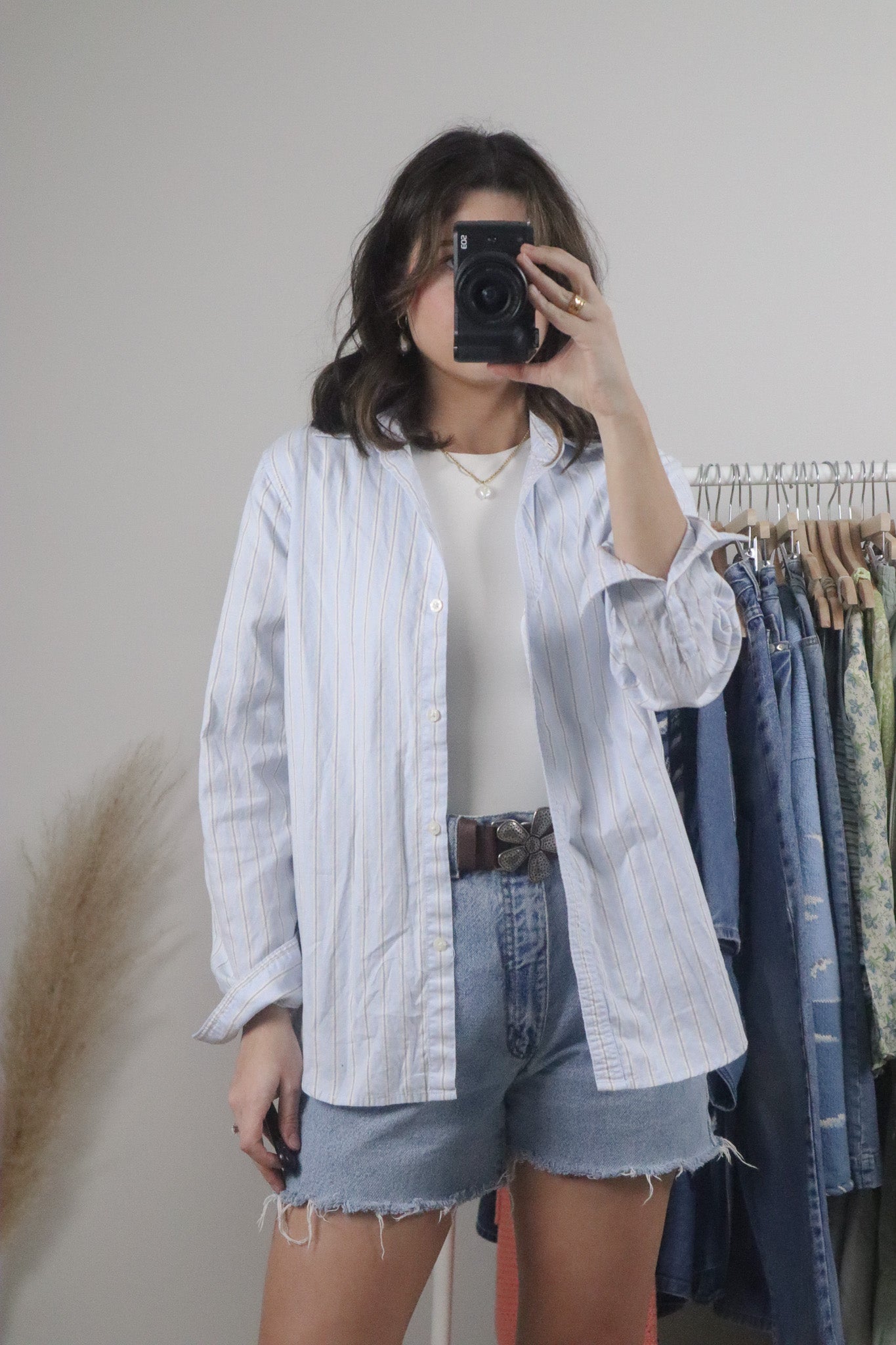 CHAPS x Cotton Striped Button Down (XS-M)