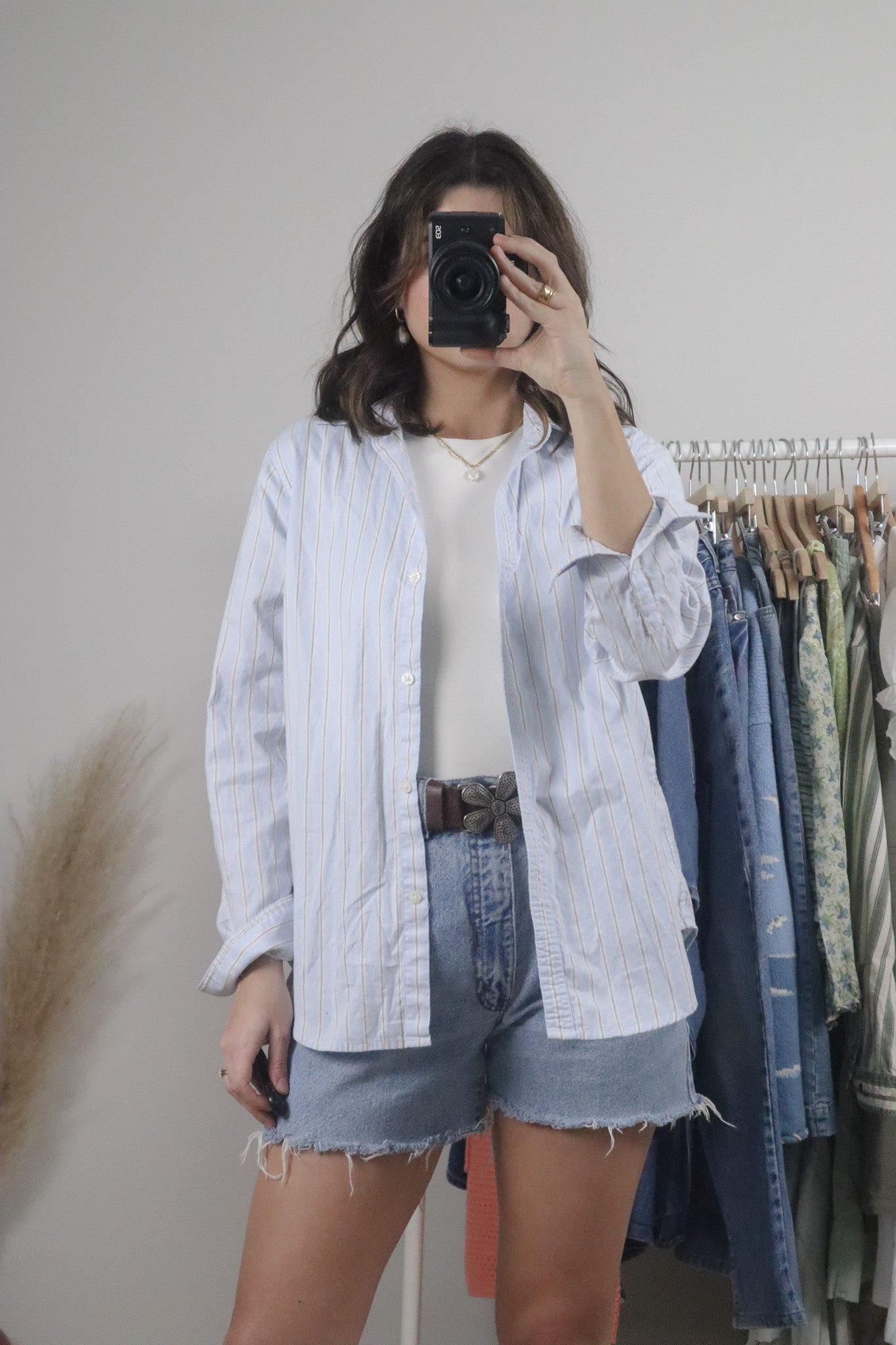 CHAPS x Cotton Striped Button Down (XS-M)
