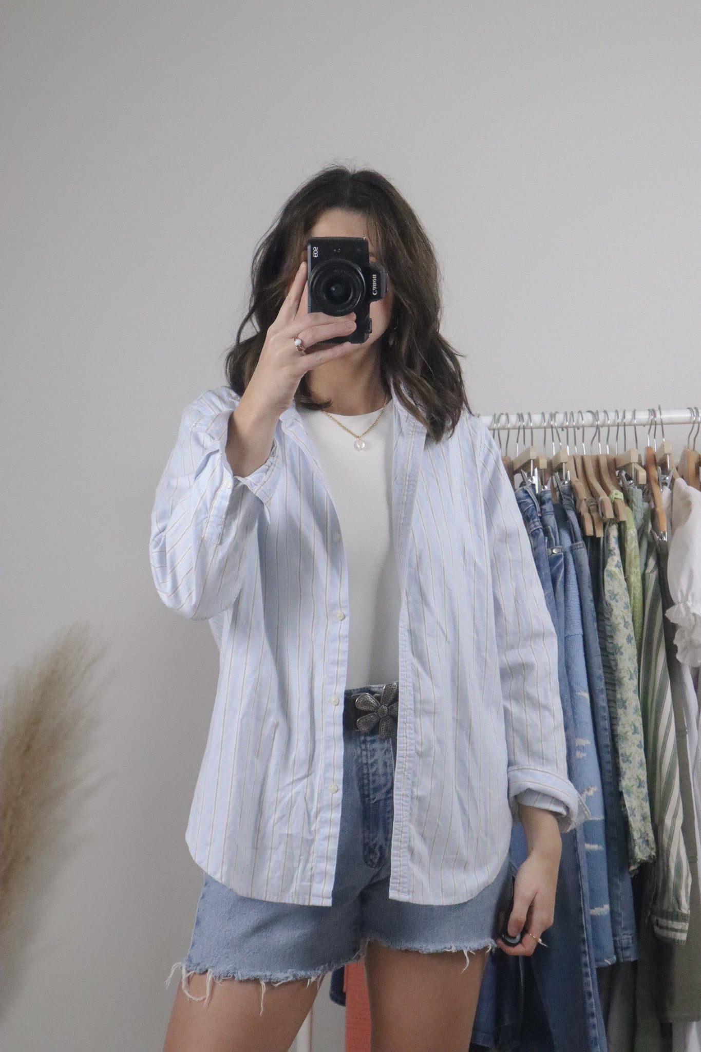 CHAPS x Cotton Striped Button Down (XS-M)