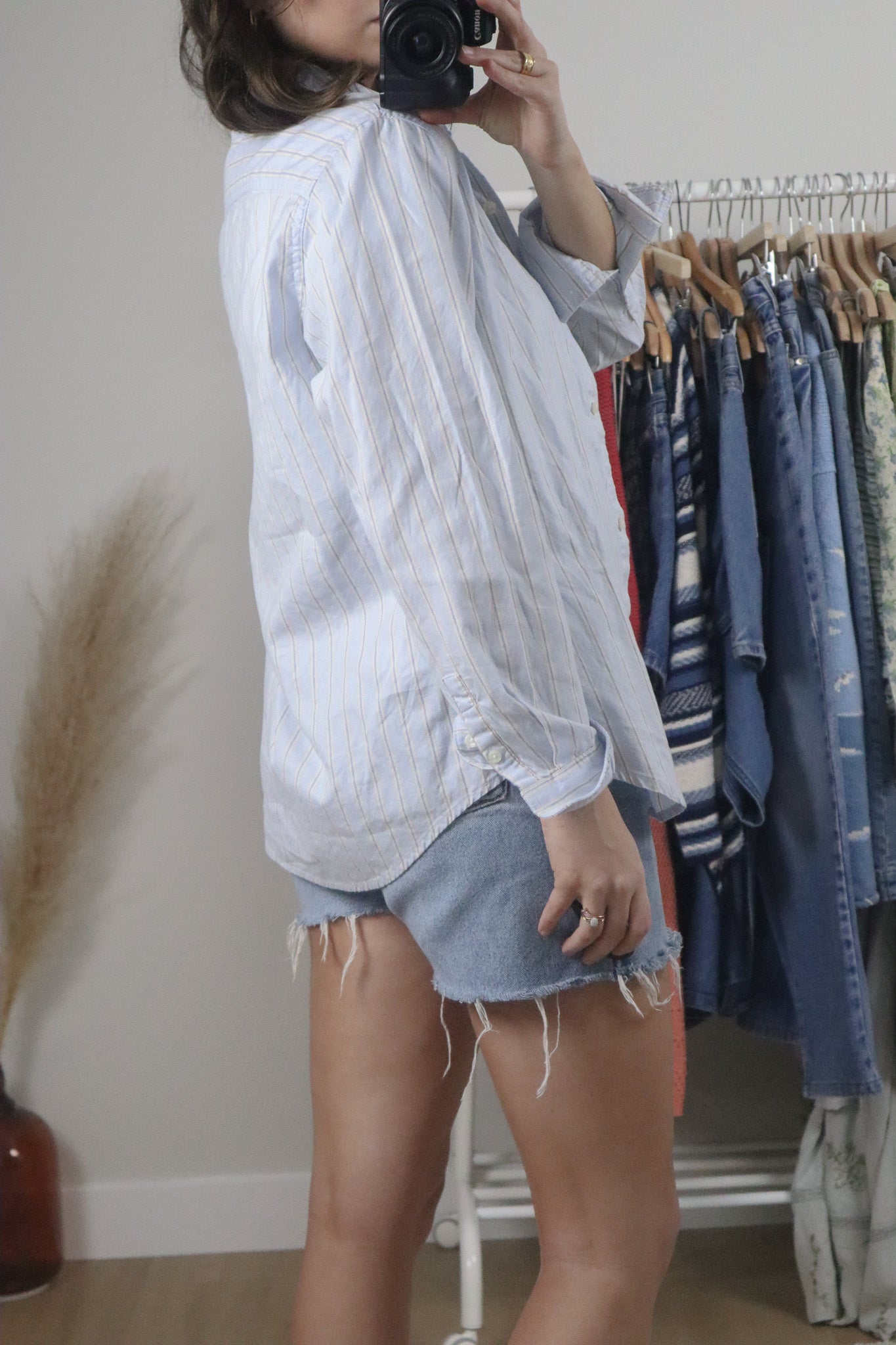 CHAPS x Cotton Striped Button Down (XS-M)