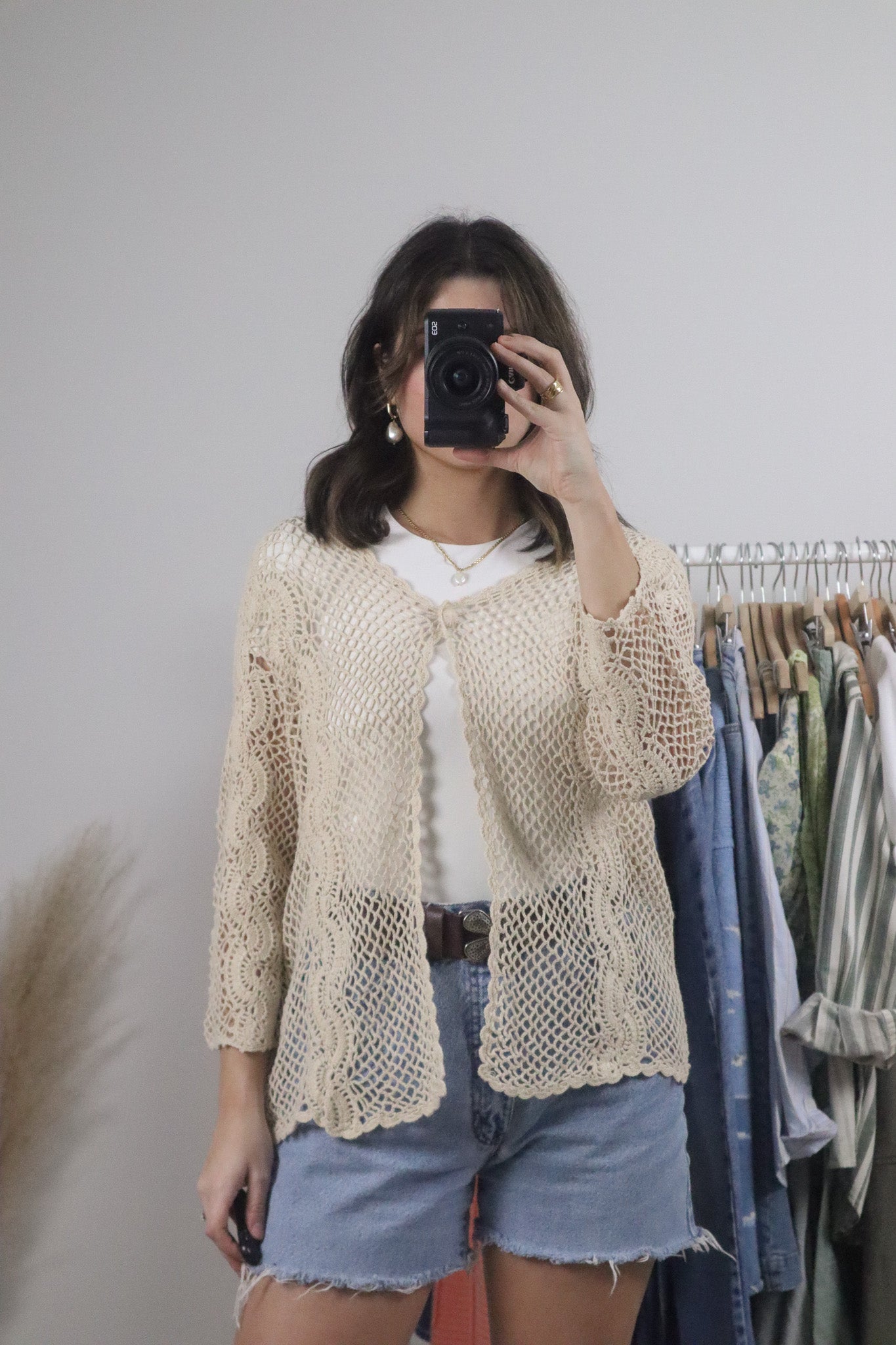 Vintage x Crochet Cardigan (L)