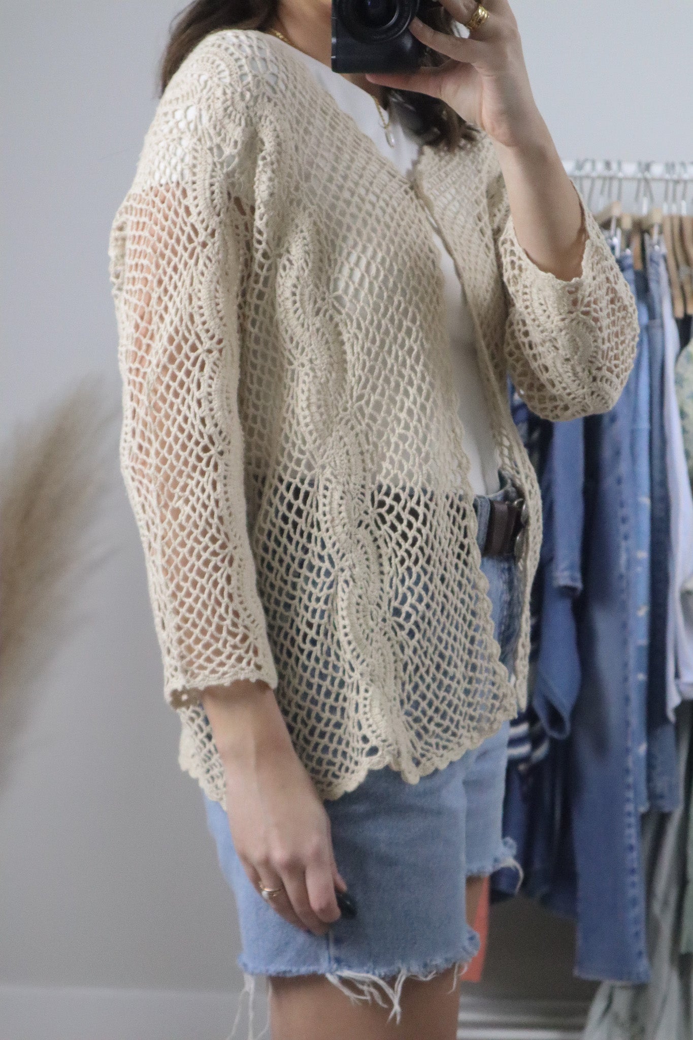 Vintage x Crochet Cardigan (L)