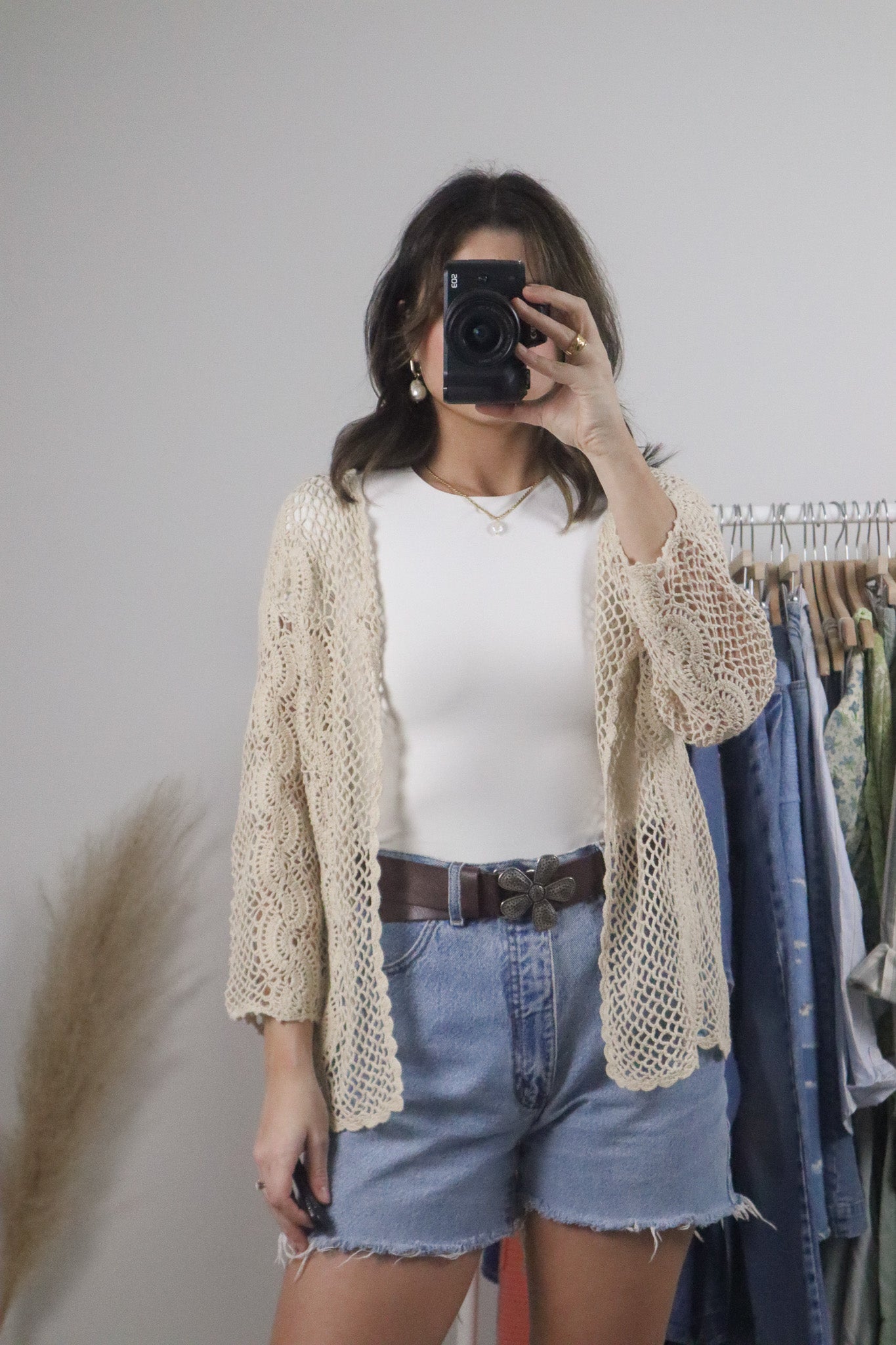 Vintage x Crochet Cardigan (L)