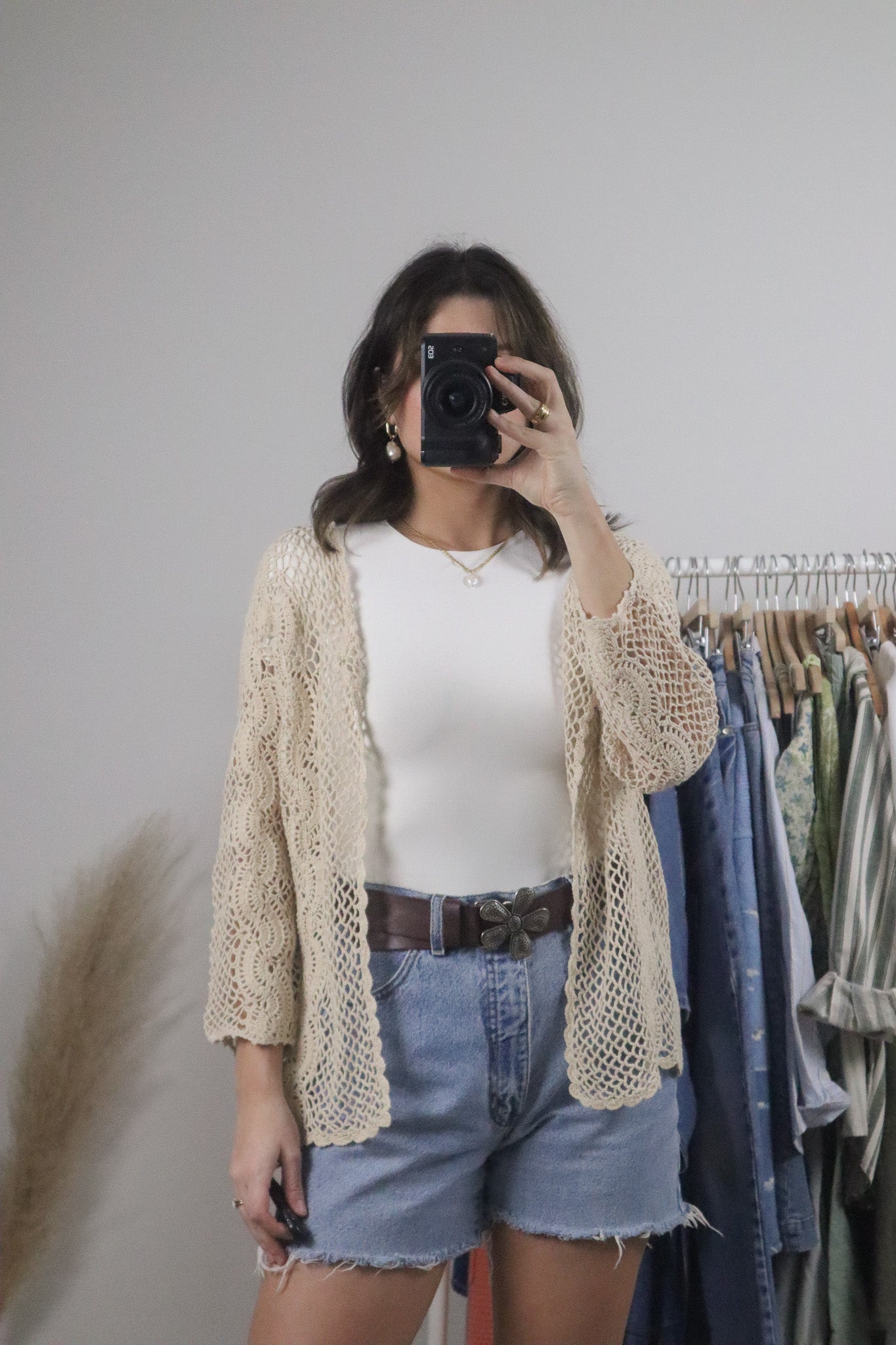 Vintage x Crochet Cardigan (L)