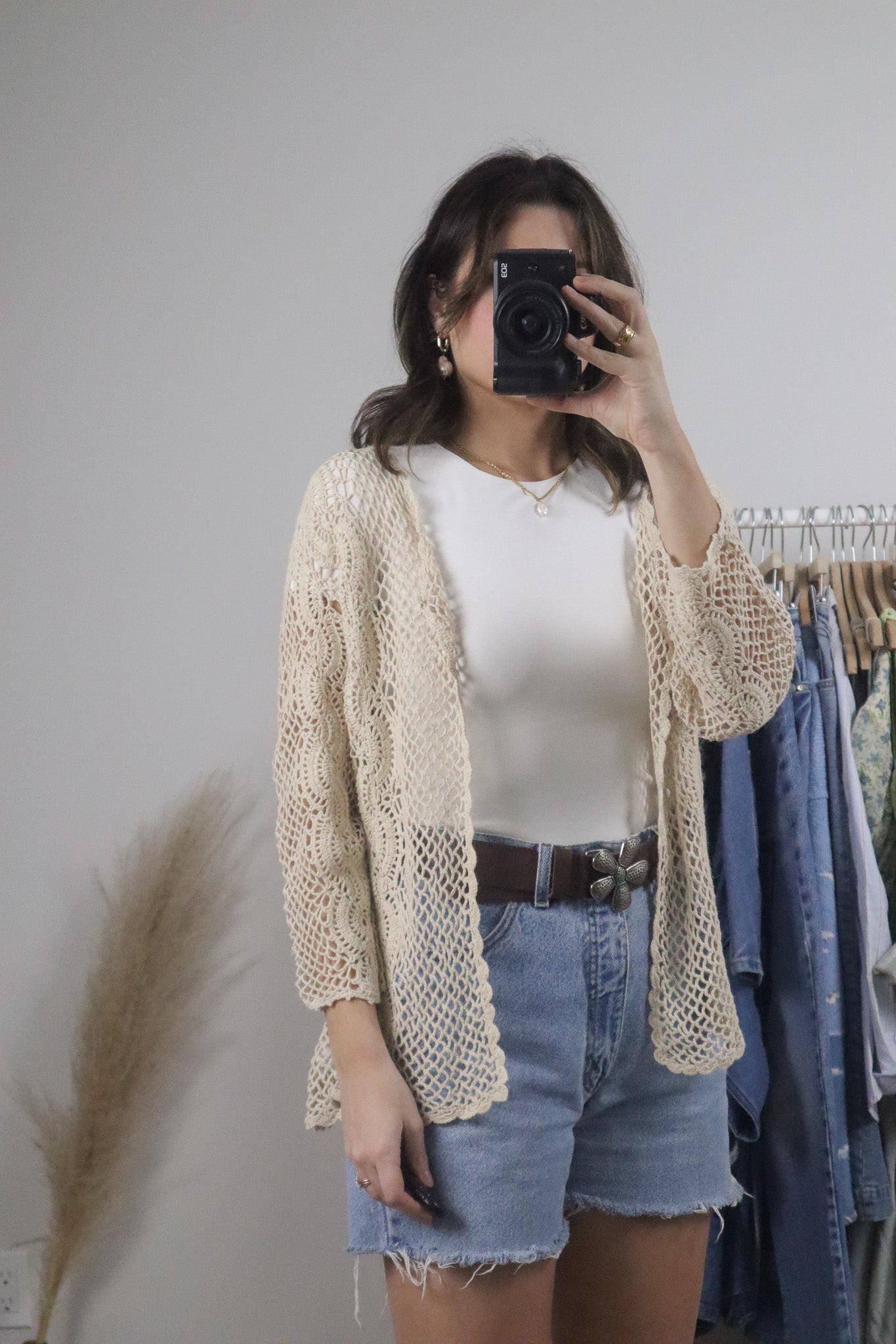 Vintage x Crochet Cardigan (L)
