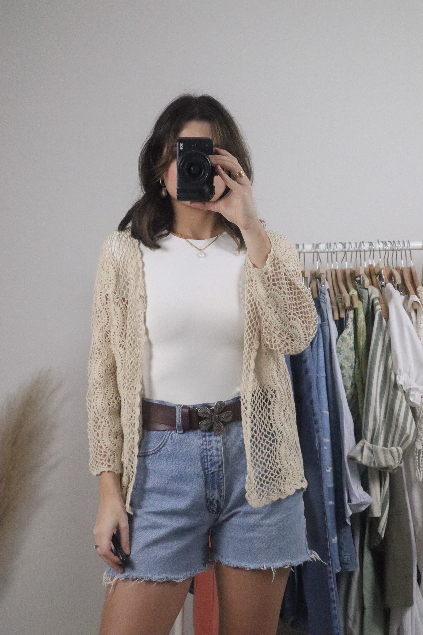 Vintage x Crochet Cardigan (L)