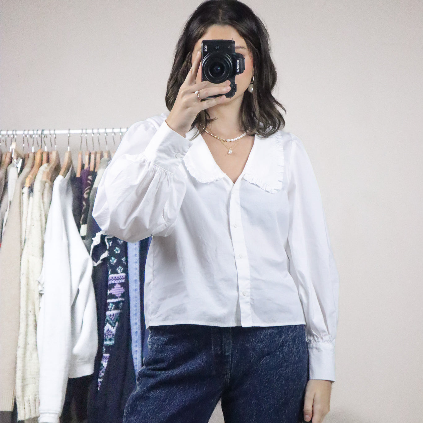 Modern x Peter-Pan Collared Blouse (S)