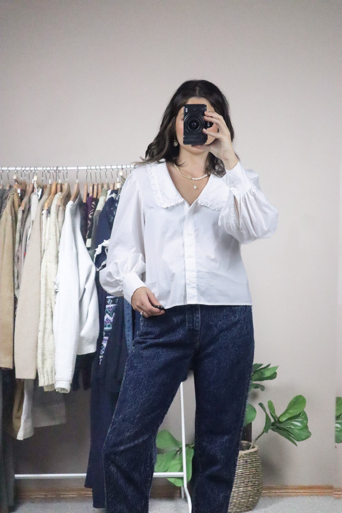 Modern x Peter-Pan Collared Blouse (S)