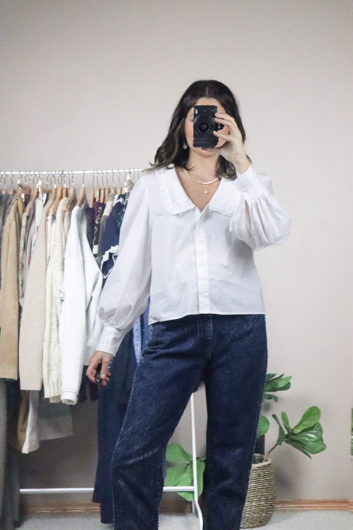 Modern x Peter-Pan Collared Blouse (S)