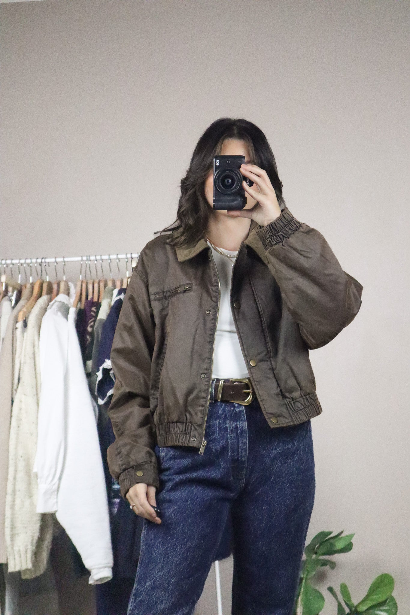 Modern x Collared Cropped Jacket (S/M)