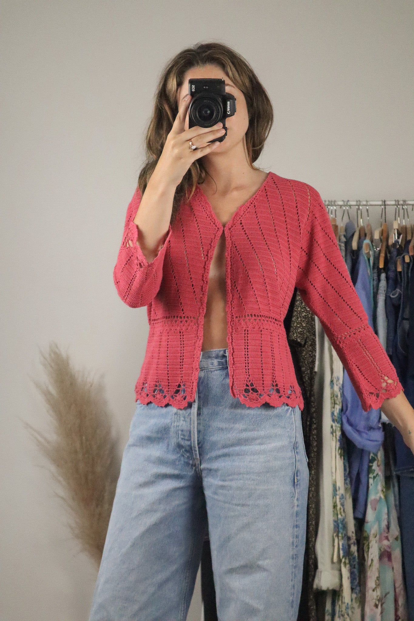 Vintage x Crochet Cardigan (S)