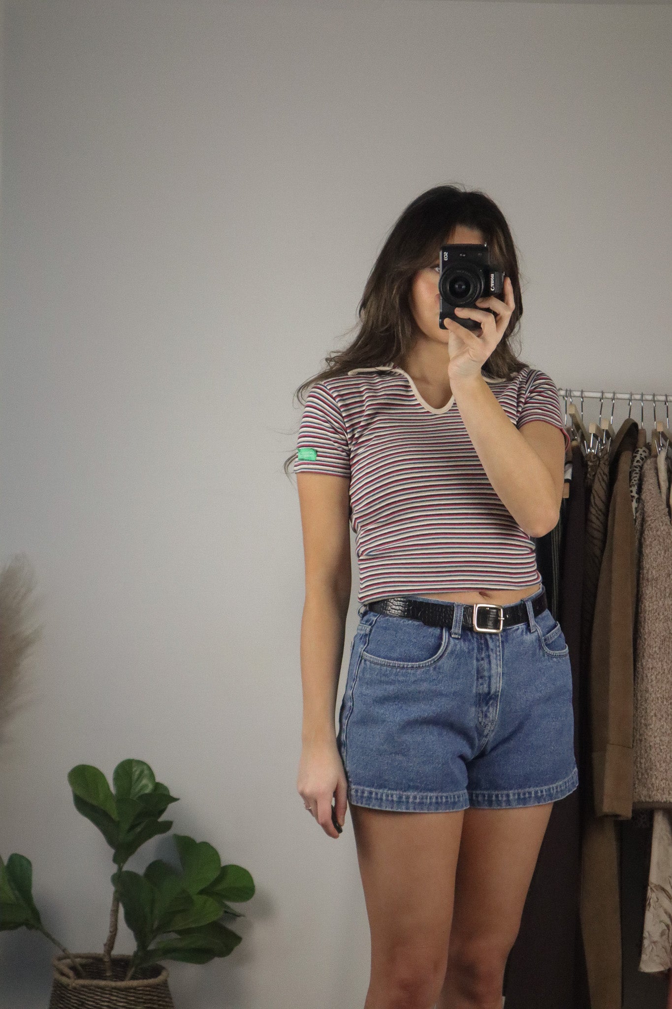 Made in Italy x Vintage x Striped Collar T-Shirt (XS/S)