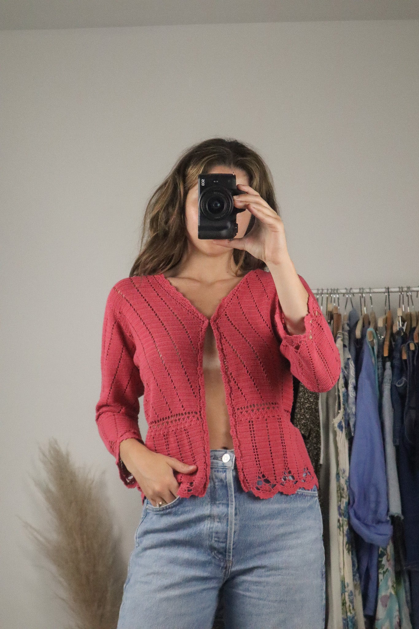 Vintage x Crochet Cardigan (S)