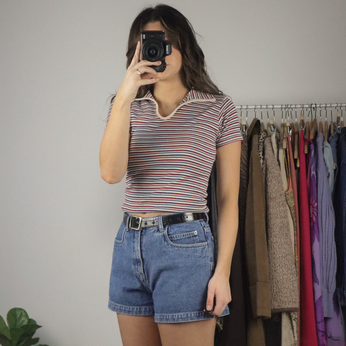 Made in Italy x Vintage x Striped Collar T-Shirt (XS/S)