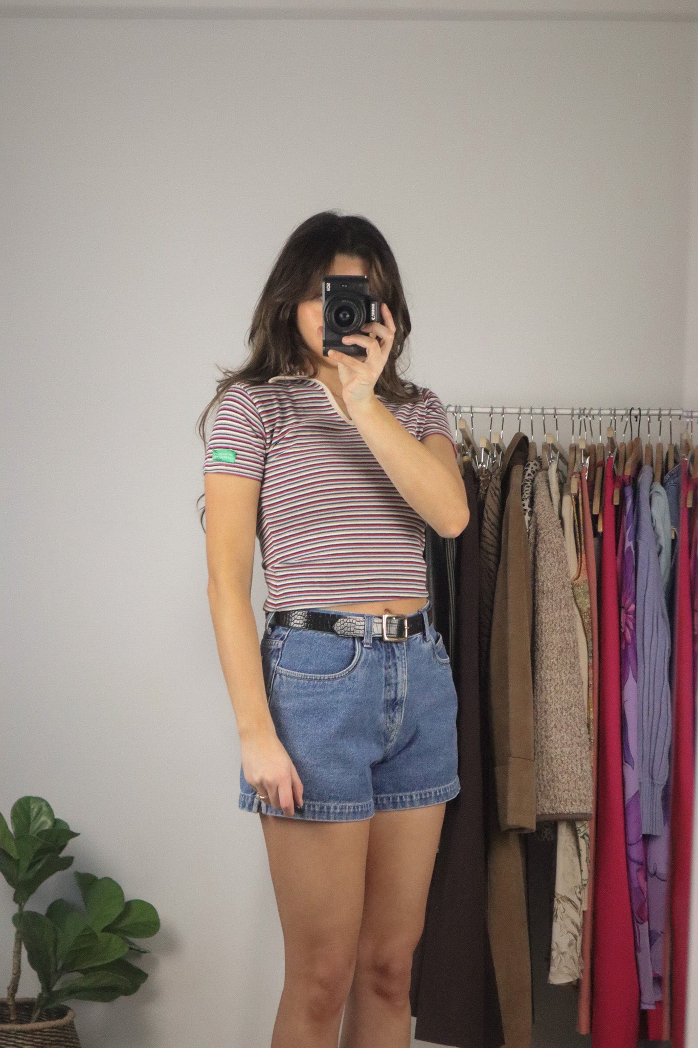 Made in Italy x Vintage x Striped Collar T-Shirt (XS/S)