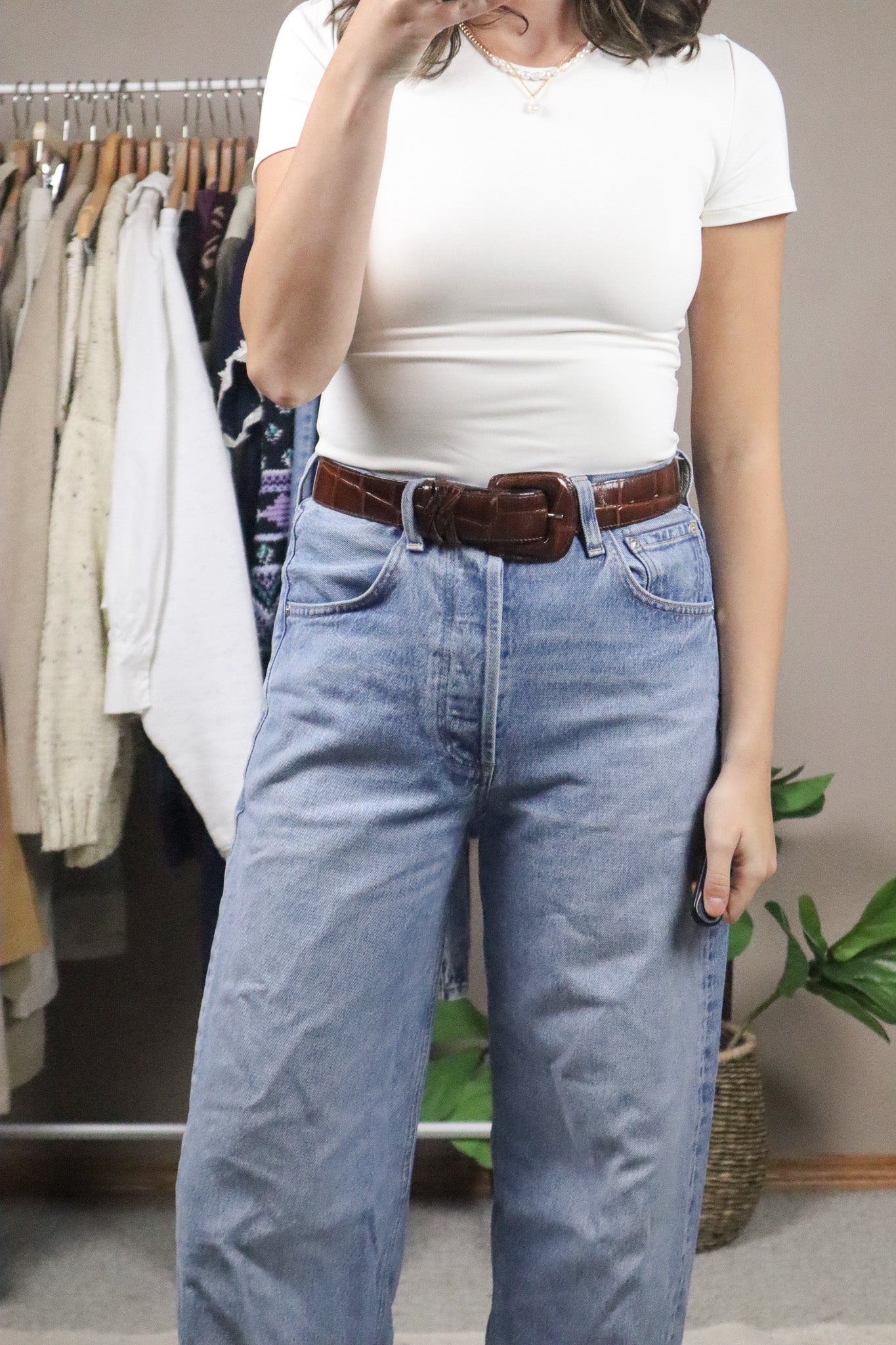 Made in USA x Leather Belt (XS/S)