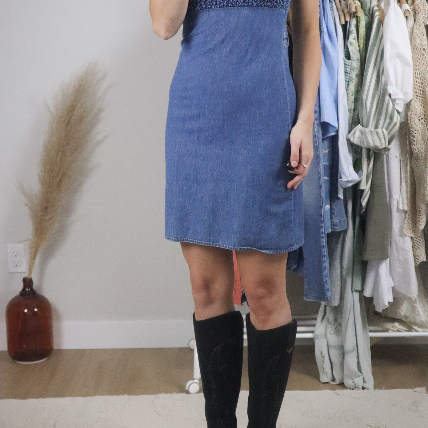 Made in USA x Vintage x Denim Dress (XXS/XS)