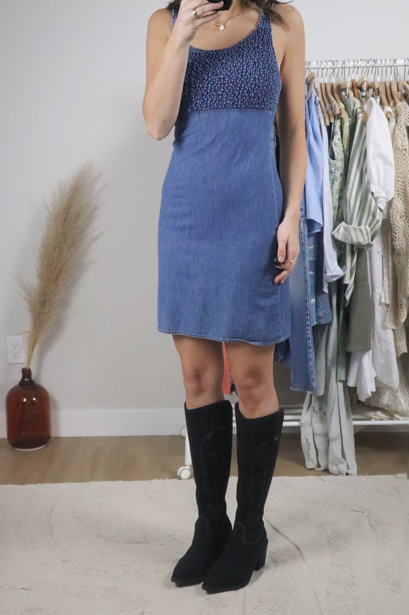 Made in USA x Vintage x Denim Dress (XXS/XS)