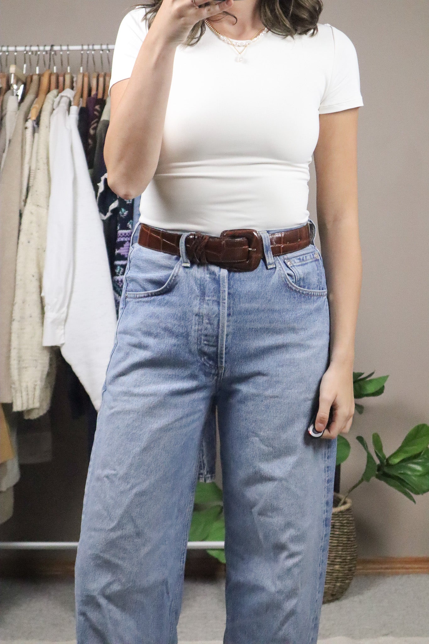 Made in USA x Leather Belt (XS/S)
