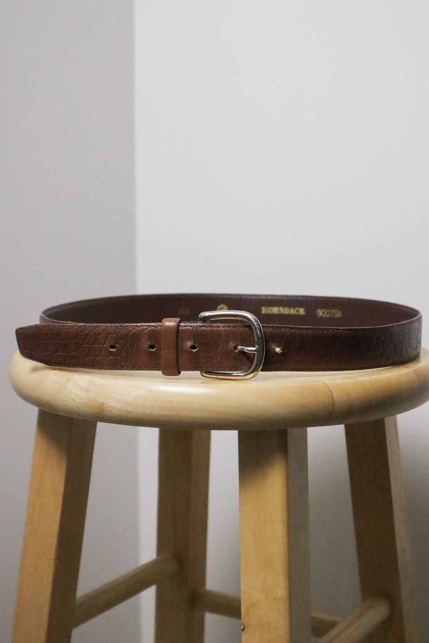 Vintage x Alligator Leather Belt (L)