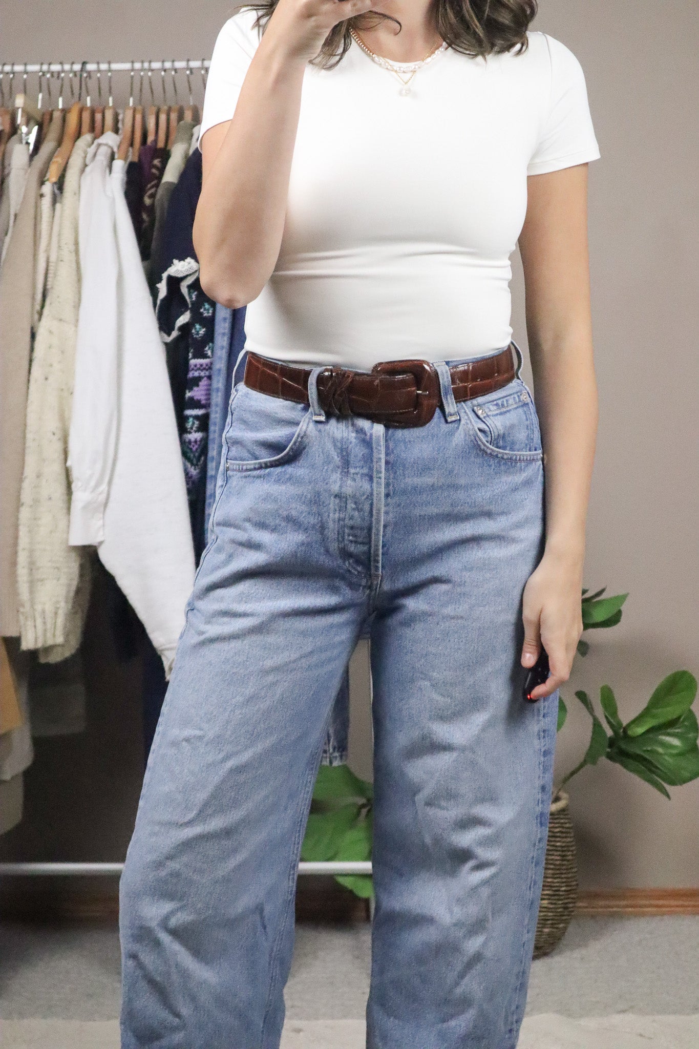 Made in USA x Leather Belt (XS/S)