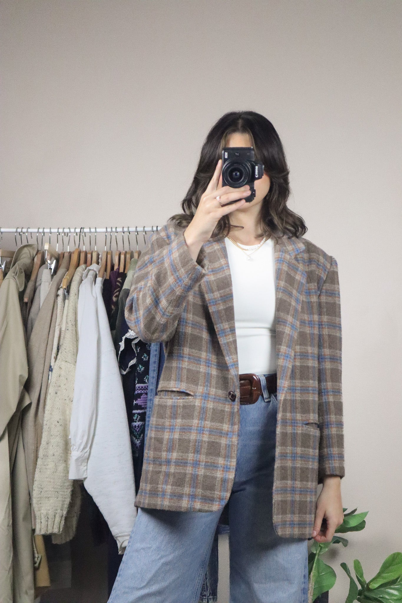Made in Romania x Vintage x Wool Blend Plaid Blazer (6)
