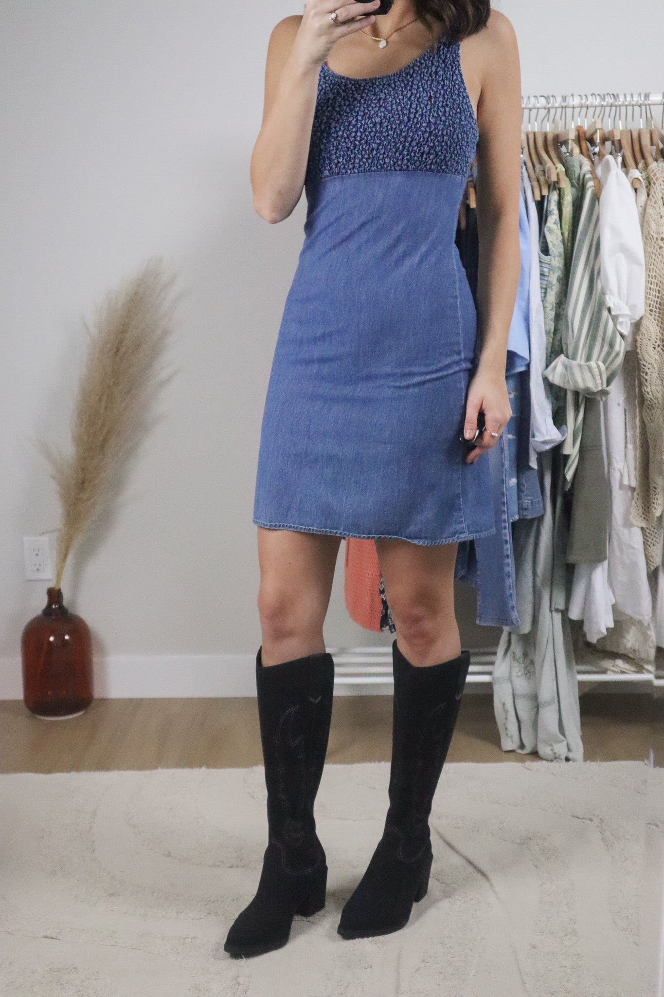 Made in USA x Vintage x Denim Dress (XXS/XS)