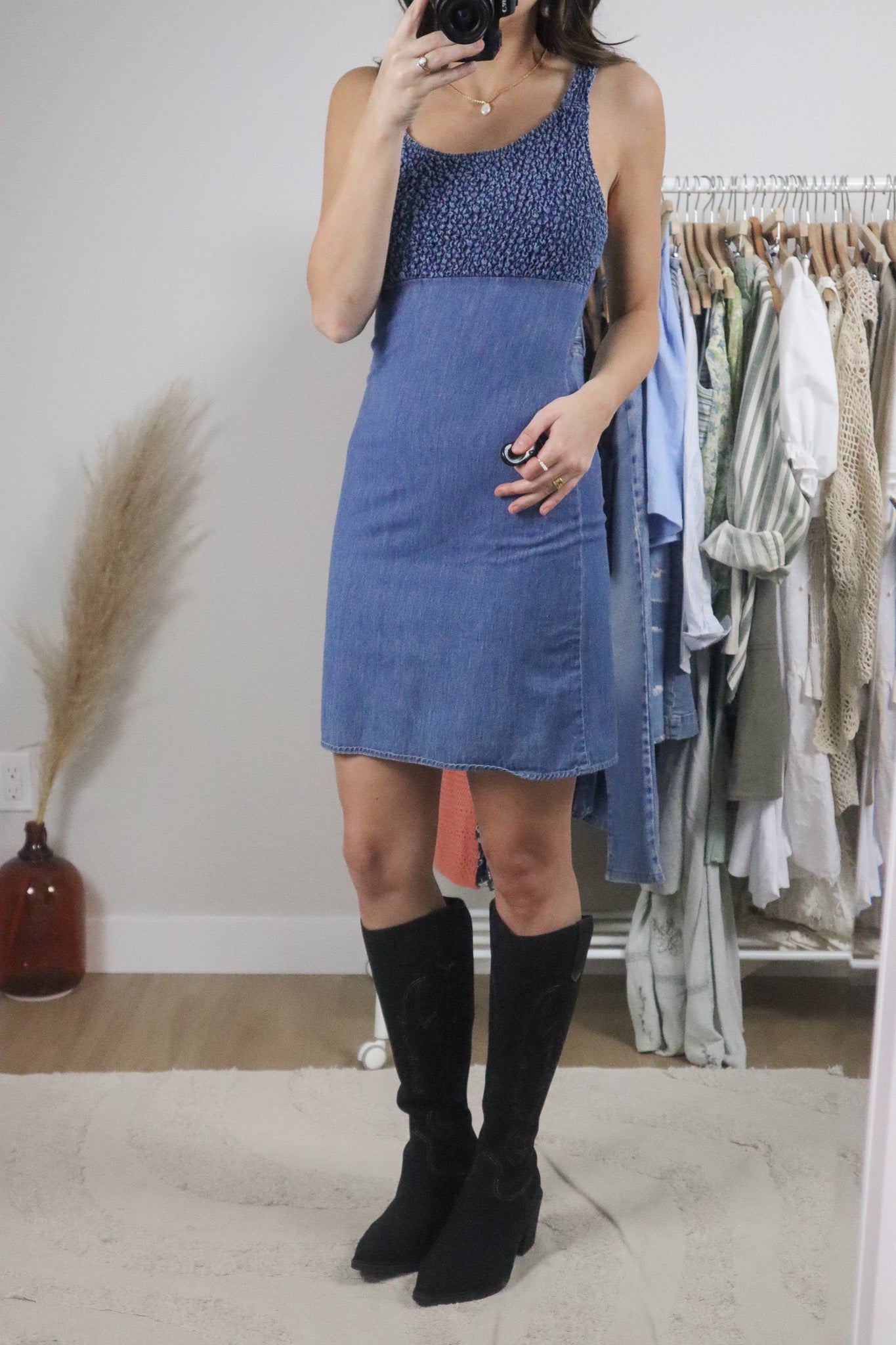 Made in USA x Vintage x Denim Dress (XXS/XS)