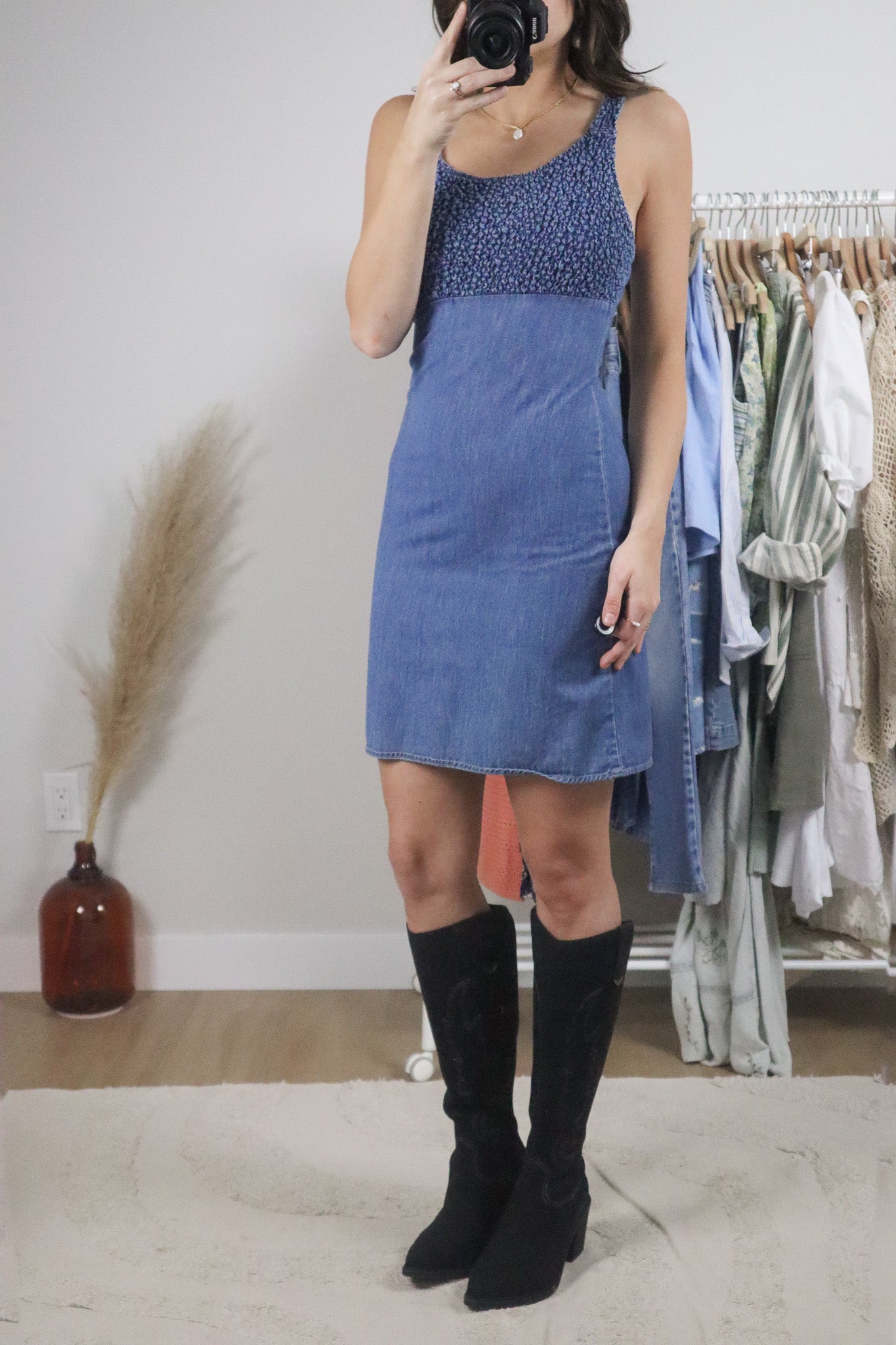 Made in USA x Vintage x Denim Dress (XXS/XS)