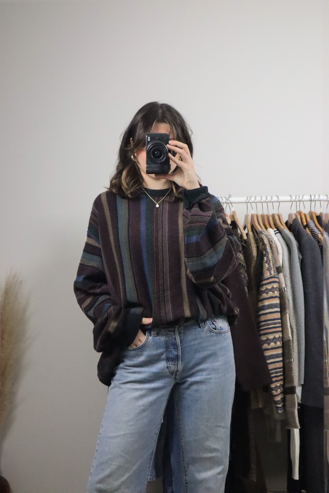 Made in Canada x Vintage x Cotton Textured Knit (XL)