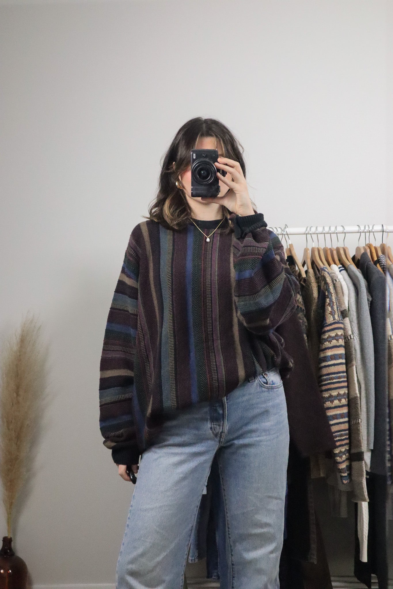 Made in Canada x Vintage x Cotton Textured Knit (XL)