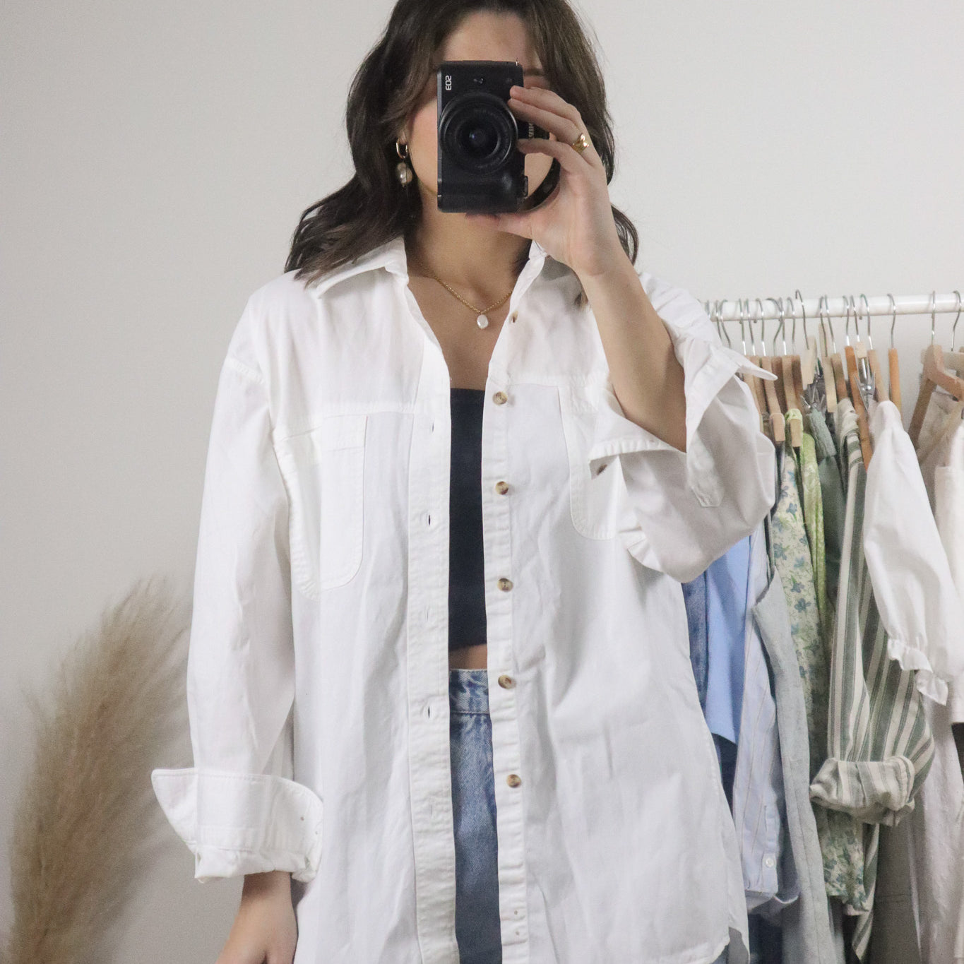 Vintage x Cotton Button Up (L)