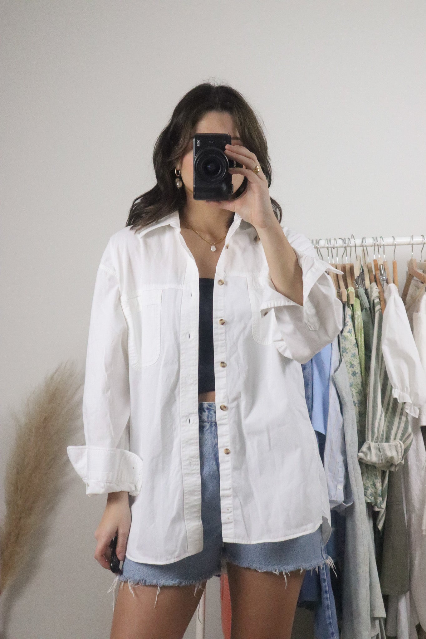 Vintage x Cotton Button Up (L)