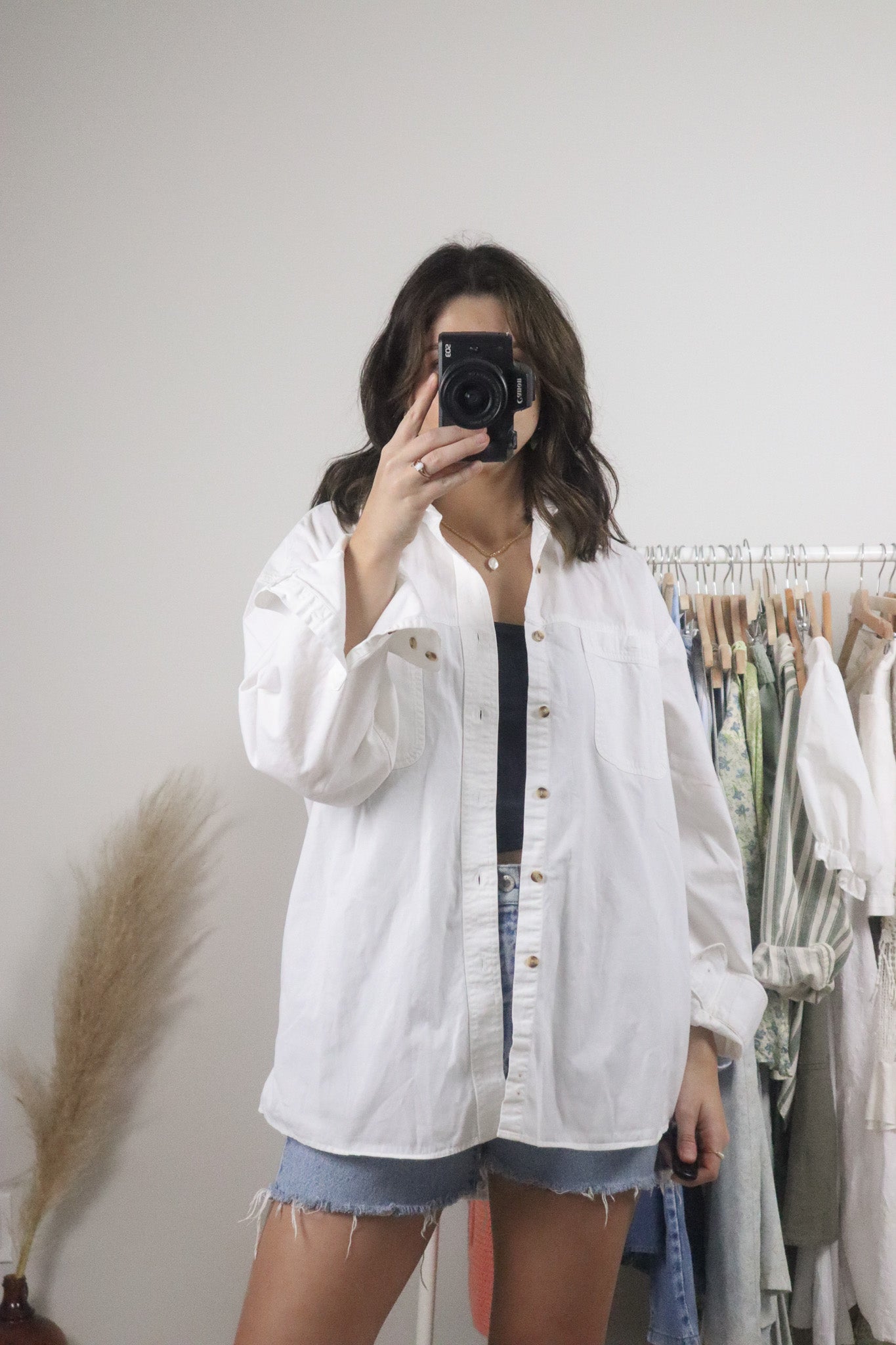 Vintage x Cotton Button Up (L)