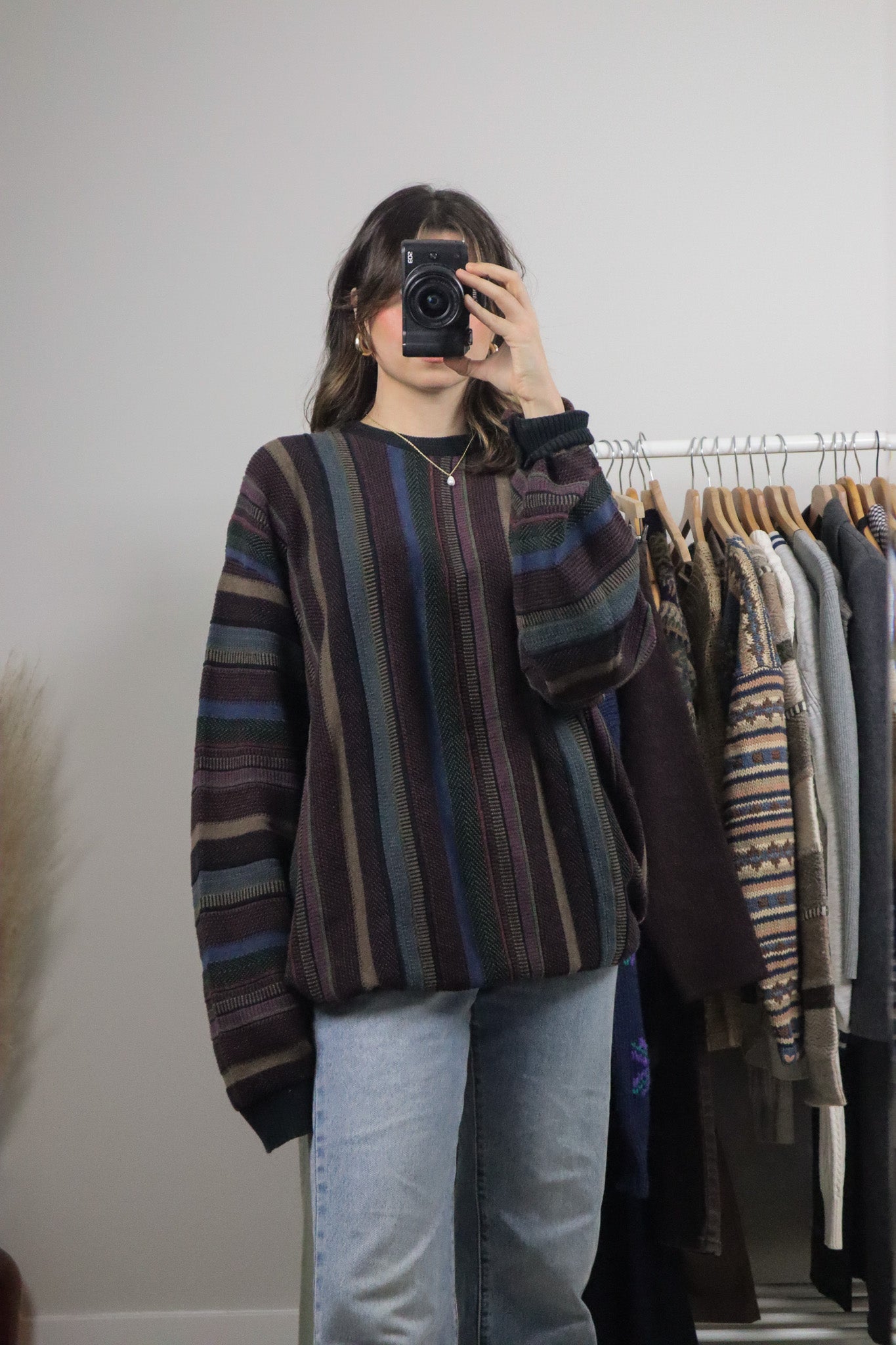 Made in Canada x Vintage x Cotton Textured Knit (XL)