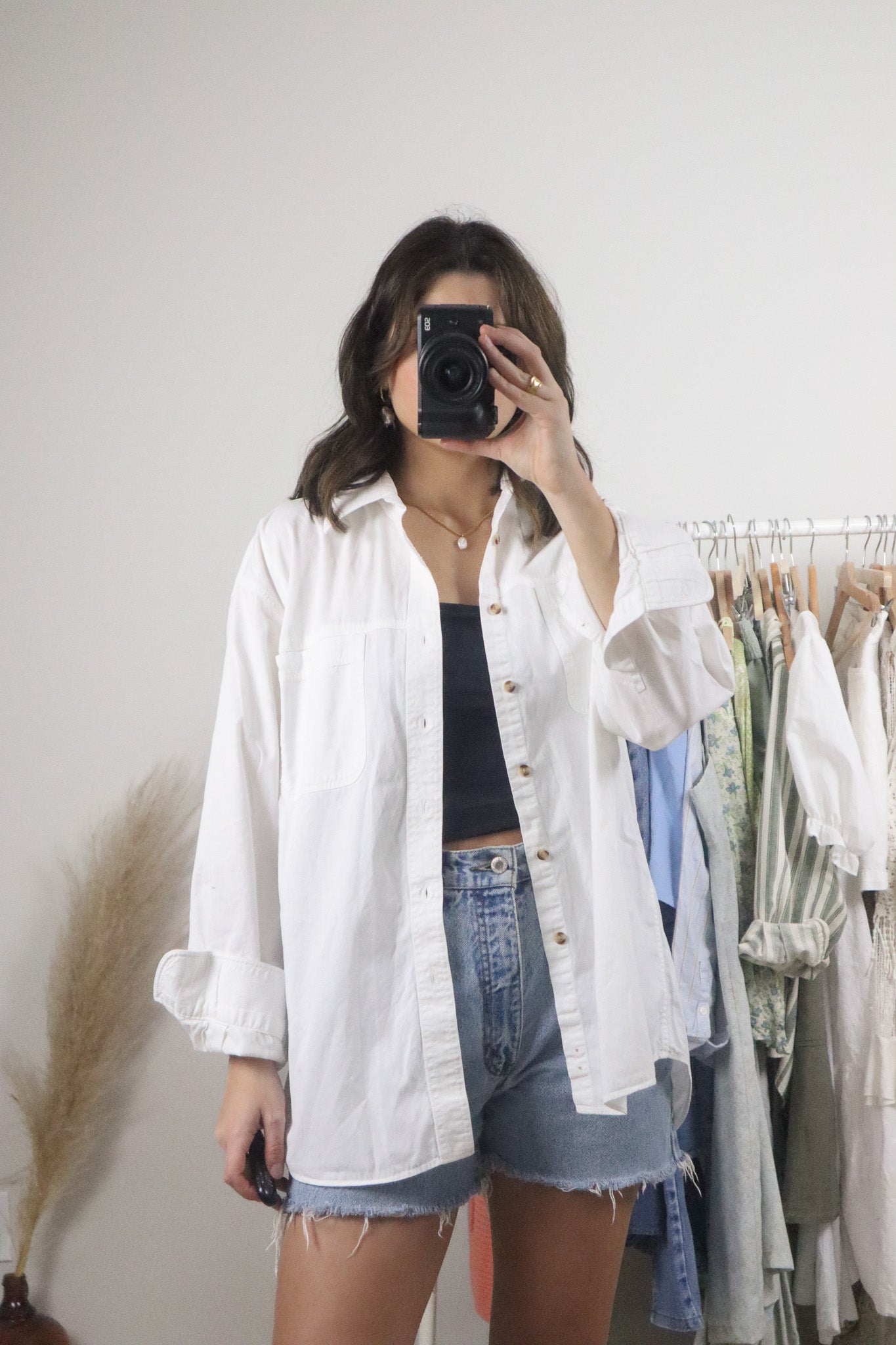 Vintage x Cotton Button Up (L)