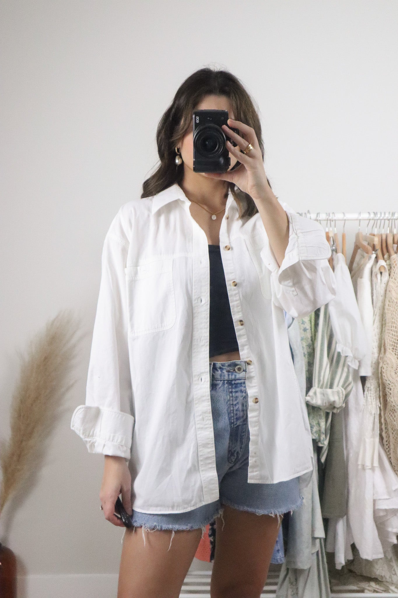 Vintage x Cotton Button Up (L)